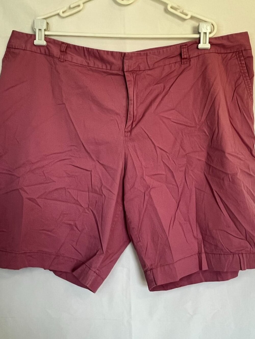 Merona Pink Casual Bermuda Shorts Women Stretch Cotton Preppy Casual Long 24W